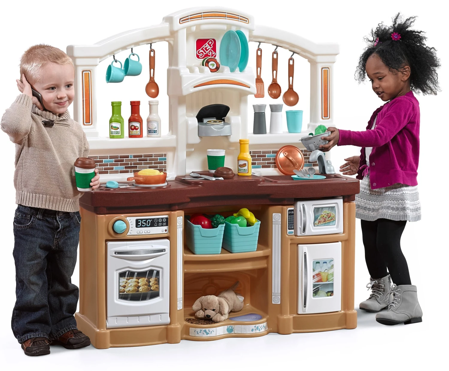 Step2 Fun With Friends Tan Toddler Plastic Kitchen Play Set 4 Step2 Fun With Friends Tan Toddler Plastic Kitchen Play Set - Image 4