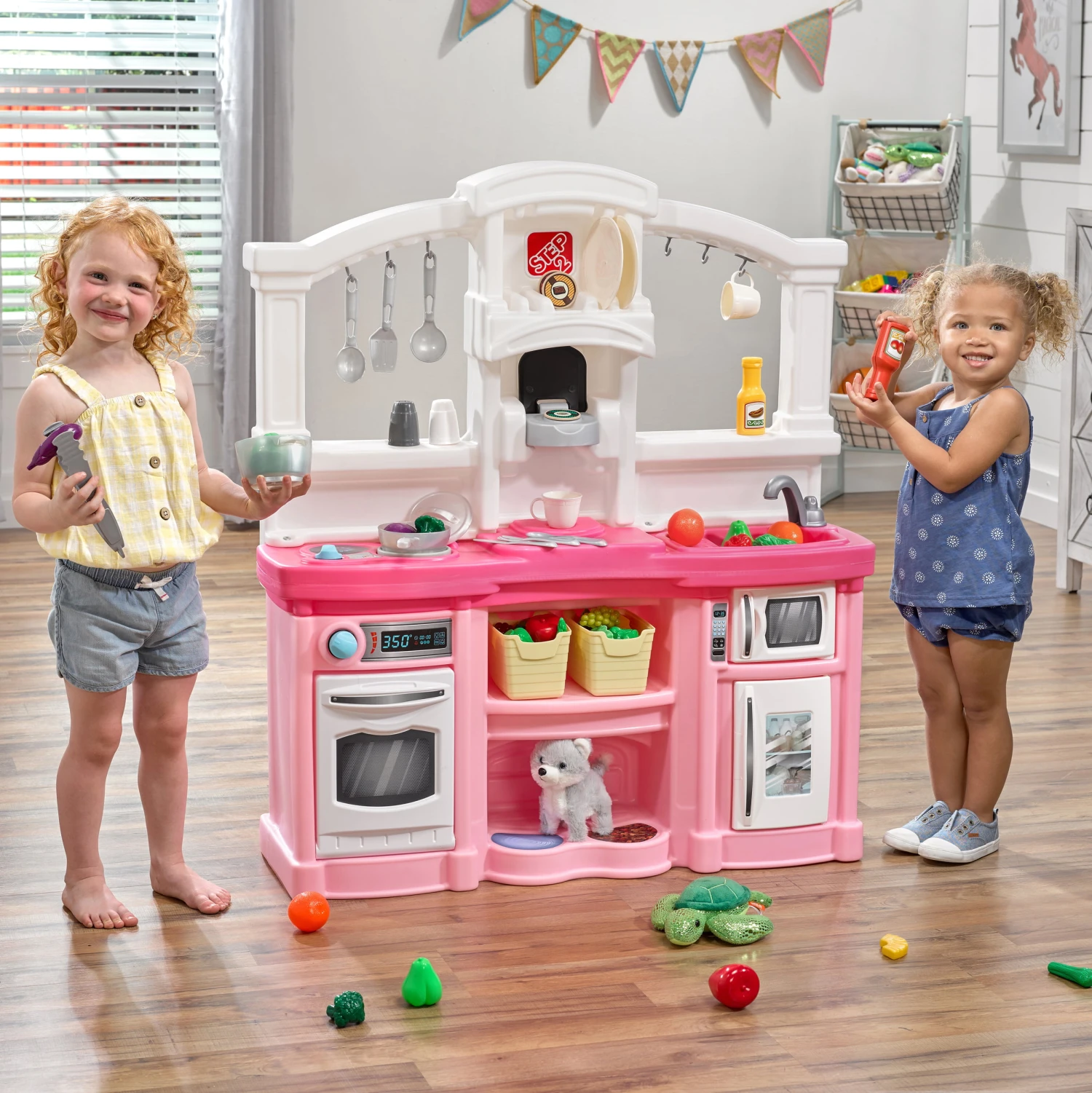 Step2 Fun With Friends Pink Toddler Kitchen Play Set 3 Step2 Fun With Friends Pink Toddler Kitchen Play Set - Image 3