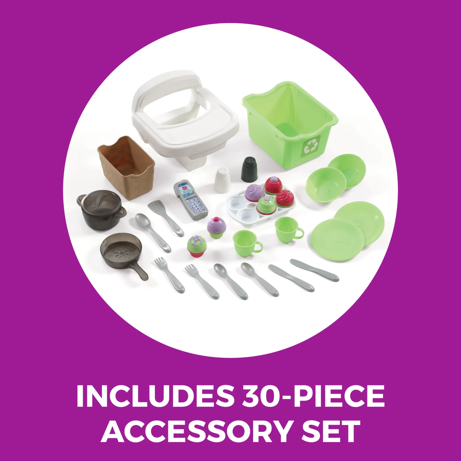 Step2 Little Bakers Pink Kitchen Set For Kid 30pc Accessory Set 8 Step2 Little Bakers Pink Kitchen Set For Kid 30pc Accessory Set - Image 8