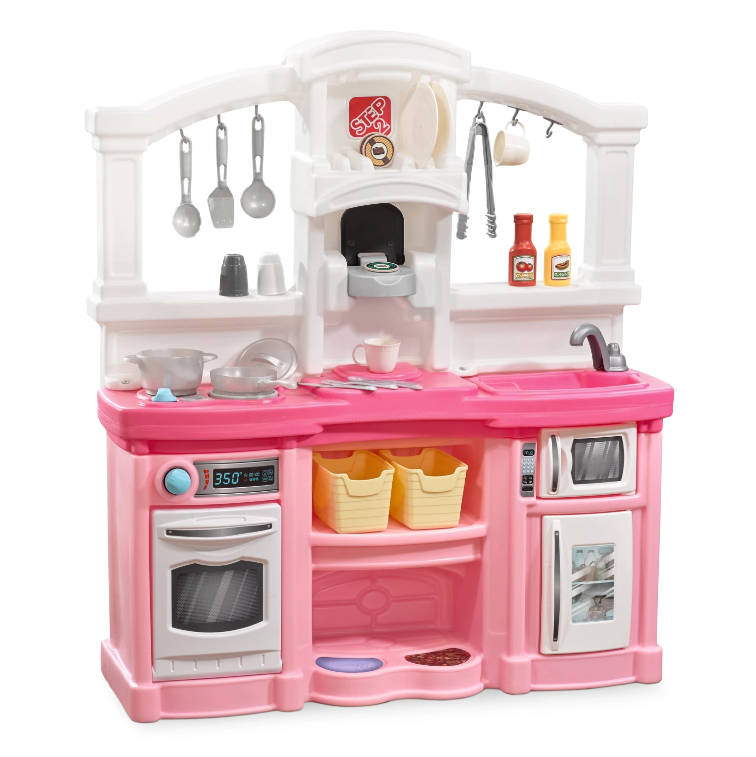 Step2 Fun With Friends Pink Toddler Kitchen Play Set 2 Step2 Fun With Friends Pink Toddler Kitchen Play Set - Image 2