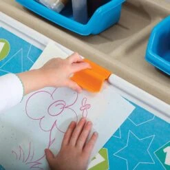 Step2 2-in-1 Toy Box & Art Lid | Plastic Toy & Art Storage Container, Tan -Step2 Step2 2 in 1 Toy Box Art Lid Plastic Toy Art Storage Container Tan3