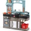 Step2 Best Chefs Kitchen Set For Kids, Blue – Includes 25 Toy Kitchen Accessories, Interactive Features For Realistic Pretend Play – Indoor/Outdoor Toddler Playset