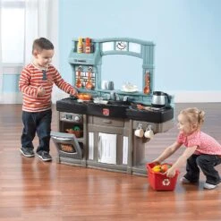 Step2 Best Chefs Kitchen Set For Kids, Blue – Includes 25 Toy Kitchen Accessories, Interactive Features For Realistic Pretend Play – Indoor/Outdoor Toddler Playset -Step2 Step2 Best Chefs Kitchen Set for Kids Blue – Includes 25 Toy Kitchen Accessories Interactive Features for Realistic Pretend Play – Indoor Outdoor Toddler Playset3