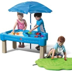 Step2 Cascading Cove With Umbrella, Kids Sand And Water Activity Sensory Table, 6 Piece Accessory Kit, Toddler Summer Outdoor Toys, 2 – 10 Years Old -Step2 Step2 Cascading Cove with Umbrella Kids Sand and Water Activity Sensory Table 6 Piece Accessory Kit Toddler Summer Outdoor Toys 2 – 10 Years Old2