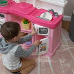 Step2 Fun With Friends Kitchen Set For Kids – Pink – Includes Toy Kitchen Accessories, Interactive Features For Pretend Play – Indoor/Outdoor Toddler Playset -Step2 Step2 Fun with Friends Kitchen Set for Kids – Pink – Includes Toy Kitchen Accessories Interactive Features for Pretend Play – Indoor Outdoor Toddler Playset4 1
