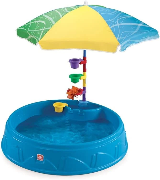 Step2 Play & Shade Pool For Toddlers | Plastic Kids Outdoor Pool, Multicolor 1 Step2 Play & Shade Pool For Toddlers | Plastic Kids Outdoor Pool, Multicolor