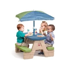 Step2 Sit & Play Picnic Table With Umbrella 6 Step2 Sit & Play Picnic Table With Umbrella -Step2 Step2 Sit Play Picnic Table With Umbrella Outdoor Toys Step2 Toycra 3
