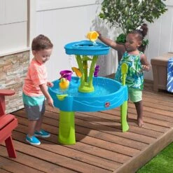 Step2 Summer Showers Splash Tower Water Table | Kids Water Play Table With 8-Pc Water Toy Accessory Set -Step2 Step2 Summer Showers Splash Tower Water Table Kids Water Play Table with 8 Pc Water Toy Accessory Set7