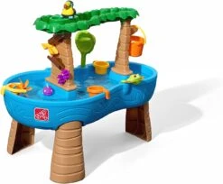 Step2 Tropical Rainforest Water Table | Colorful Kids Water Play Table With 13-Pc Accessory Set, Blue & Green