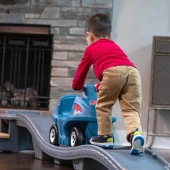 Step2 Up & Down Roller Coaster For Kids, Platinum Edition – Ride On Toy For Indoor/Outdoor Use – Compact Storage, Skill Building Toddler Toys, Gray & Blue -Step2 Step2 Up Down Roller Coaster for Kids Platinum Edition – Ride On Toy for IndoorOutdoor Use – Compact Storage Skill Building Toddler Toys3