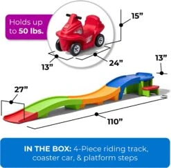 Step2 Up & Down Roller Coaster For Kids, Rapid Ride & Hide Edition – Ride On Toy For Indoor/Outdoor Use – Compact Storage, Skill Building Toddler Toys, Multicolor -Step2 Step2 Up Down Roller Coaster for Kids Rapid Ride Hide Edition – Ride On Toy for Indoor Outdoor Use – Compact Storage Skill Building Toddler Toys4