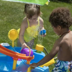 Step2 Waterpark Wonders Two-Tier Water Table For Toddler With Umbrella -Step2 Step2 Waterpark Wonders Two Tier Water Table for Toddler with Umbrella13