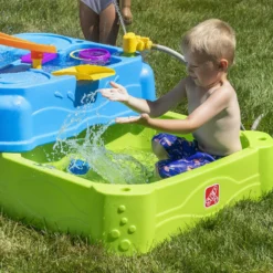 Step2 Waterpark Wonders Two-Tier Water Table For Toddler With Umbrella -Step2 Step2 Waterpark Wonders Two Tier Water Table for Toddler with Umbrella15