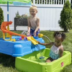 Step2 Waterpark Wonders Two-Tier Water Table For Toddler With Umbrella -Step2 Step2 Waterpark Wonders Two Tier Water Table for Toddler with Umbrella16