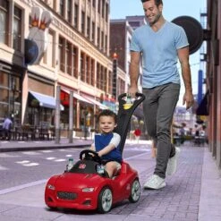 Step2 Whisper Ride Toddler Push Car, Red – Ride On Toy With Included Seat Belt, Easy Storage And Transport, Steering Wheel For Pretend Play – Push Toy Car Makes A Great Stroller -Step2 Step2 Whisper Ride Toddler Push Car Red – Ride On Toy with Included Seat Belt Easy Storage and Transport Steering Wheel for Pretend Play – Push Toy Car Makes a Great Stroller3