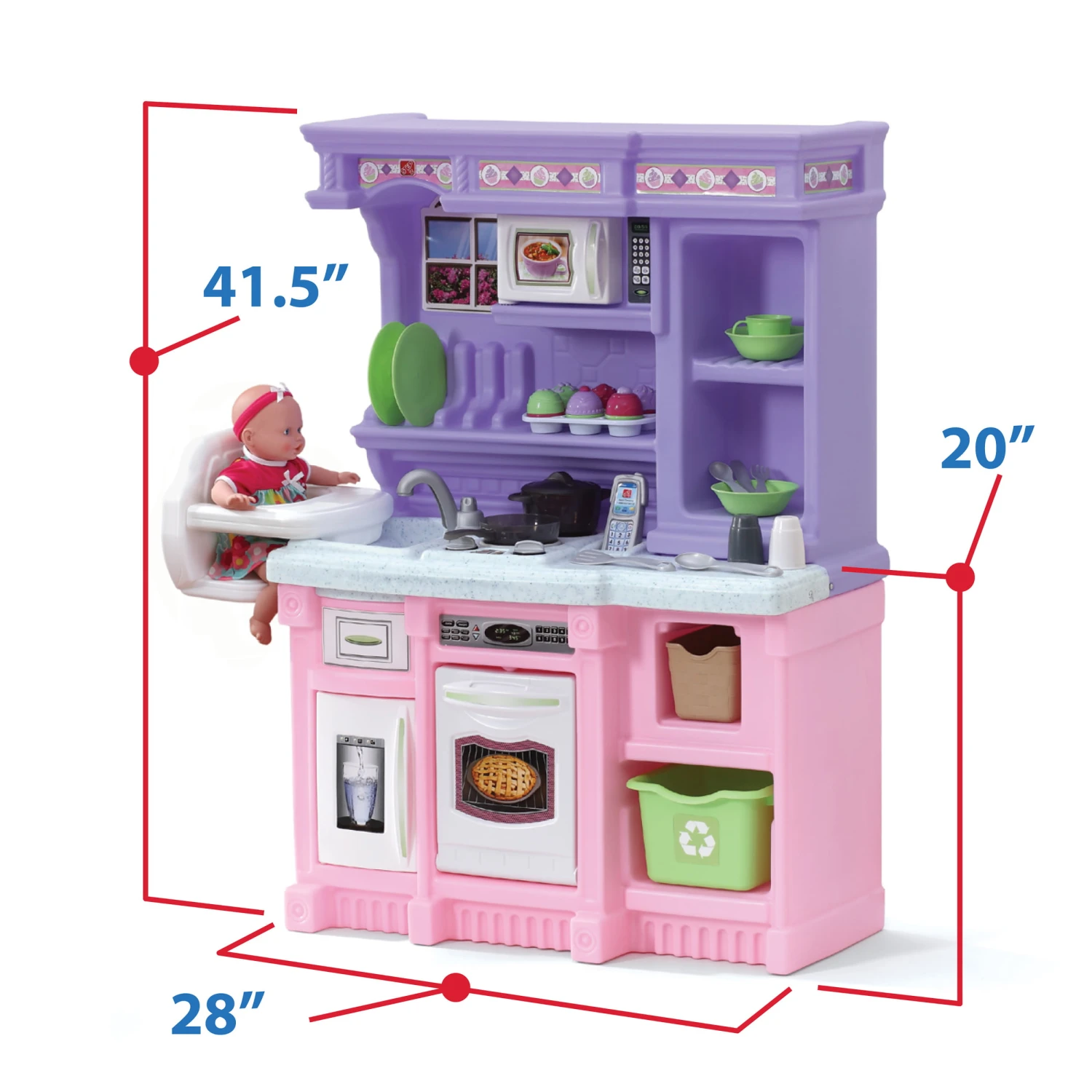 Step2 Little Bakers Pink Kitchen Set For Kid 30pc Accessory Set 4 Step2 Little Bakers Pink Kitchen Set For Kid 30pc Accessory Set - Image 4