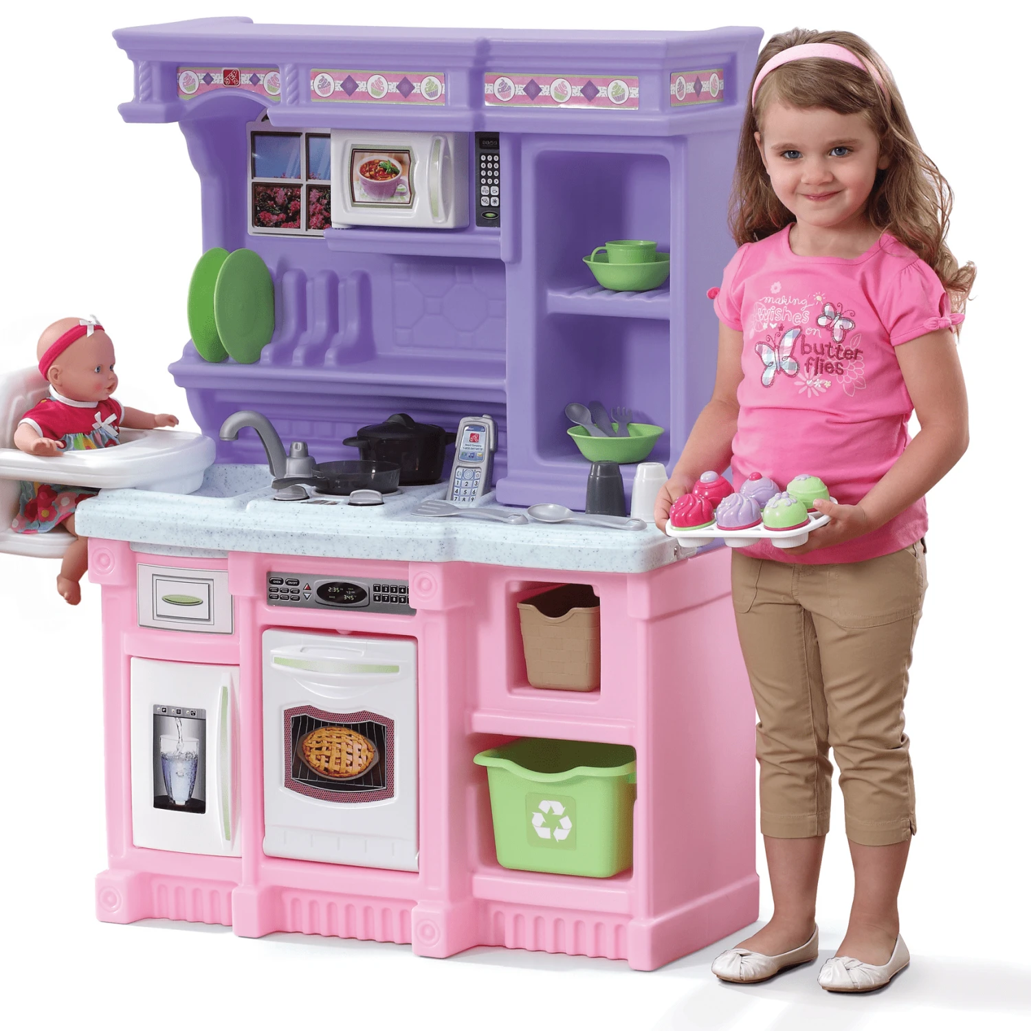 Step2 Little Bakers Pink Kitchen Set For Kid 30pc Accessory Set 3 Step2 Little Bakers Pink Kitchen Set For Kid 30pc Accessory Set - Image 3